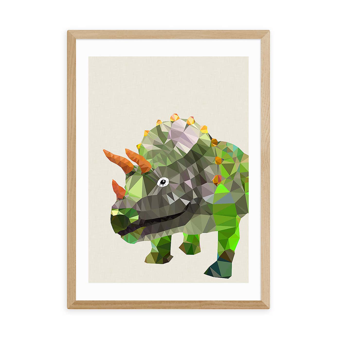 East End Prints Triceratops Print