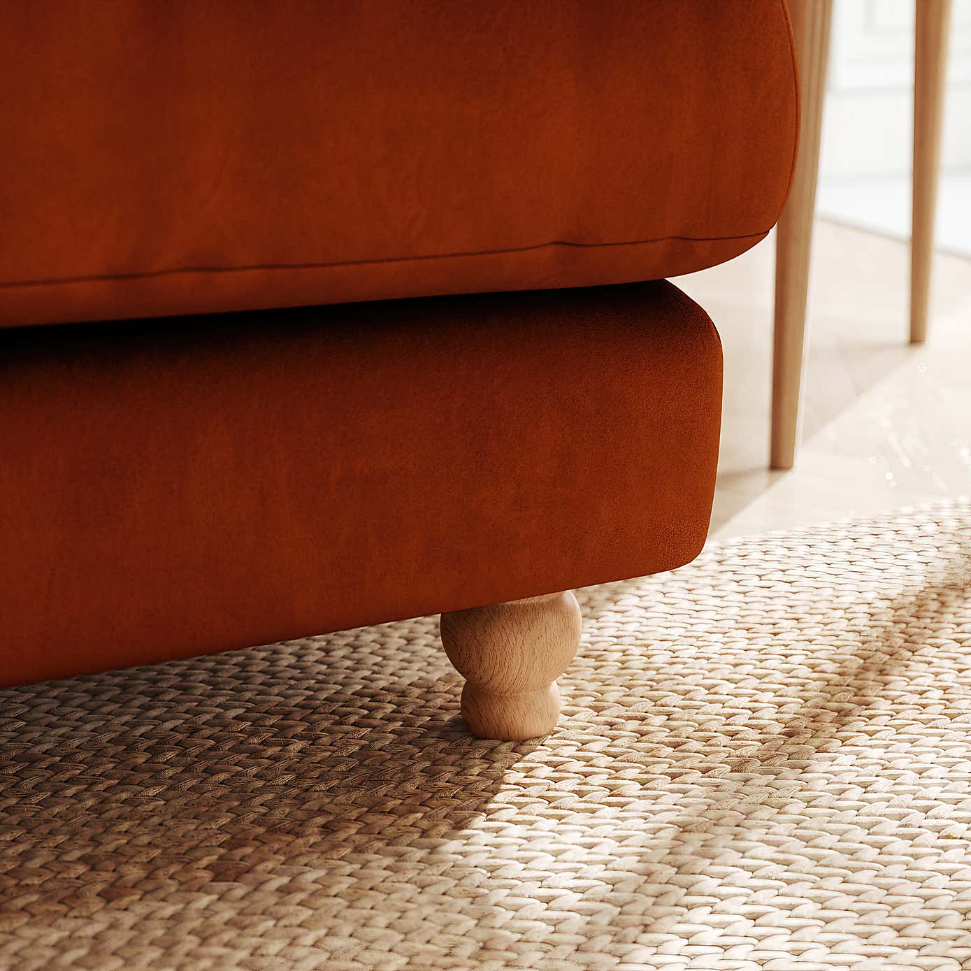 Martha Matte Plush Velvet Snuggle Sofa