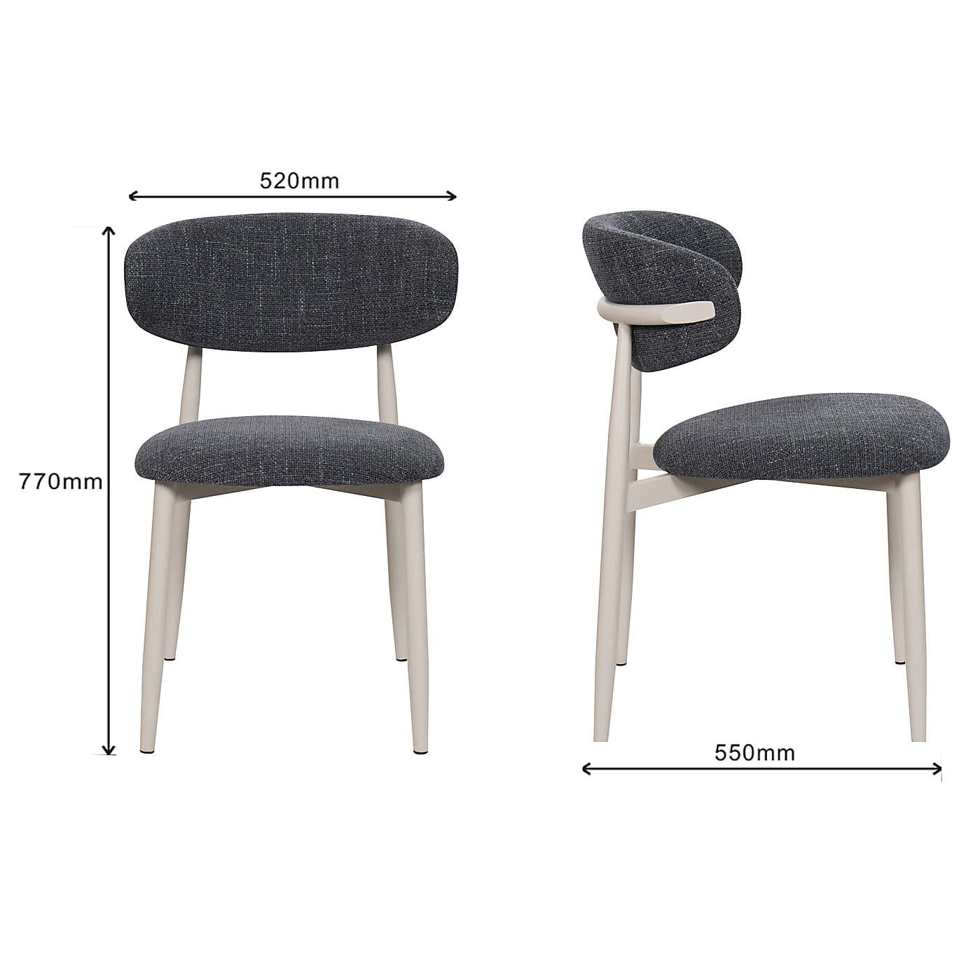 Indus Valley Set of 2 Cleo Dining Chairs