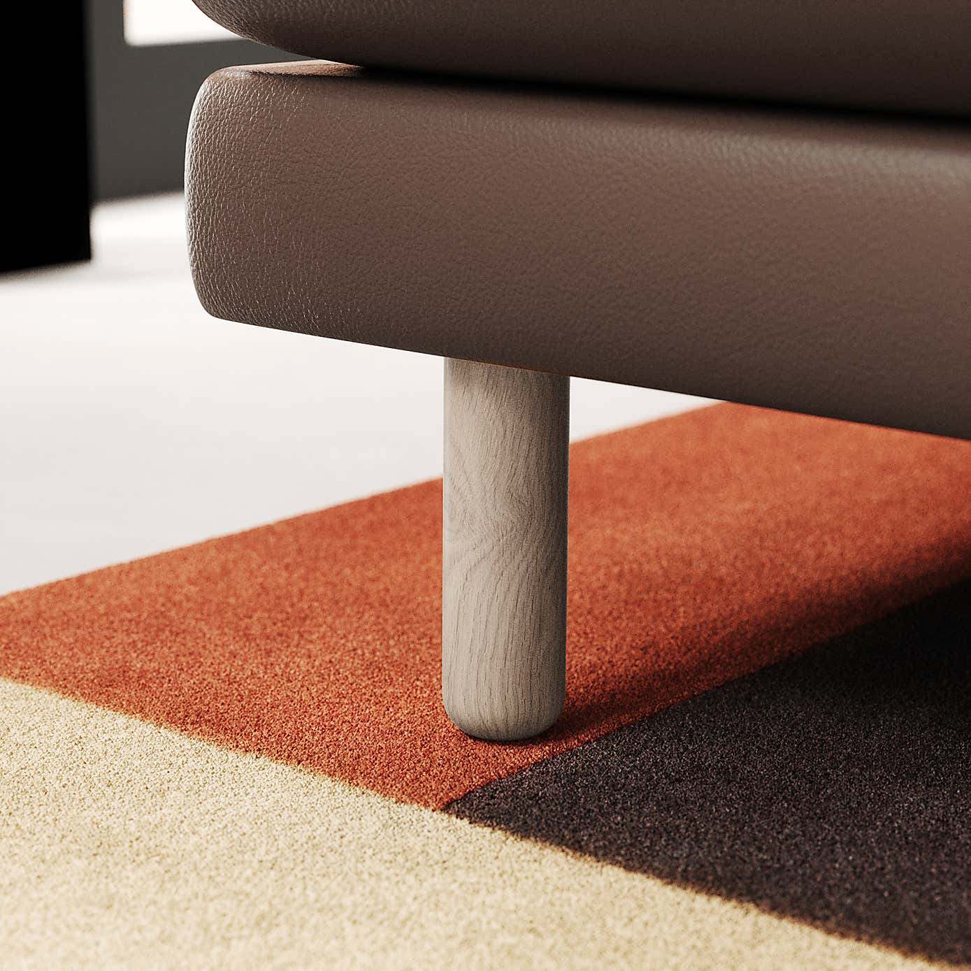 Newton Classic Leather Corner Chaise Sofa