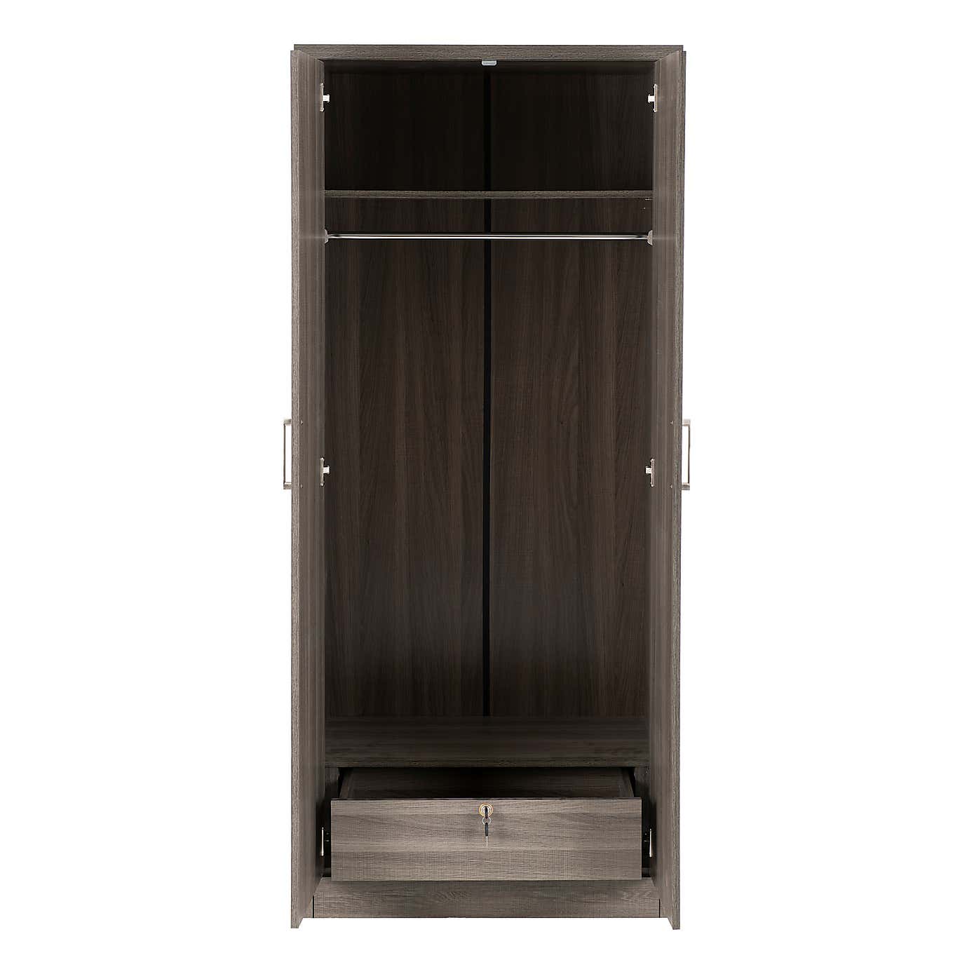 Lennon Oak Effect 2 Door Wardrobe