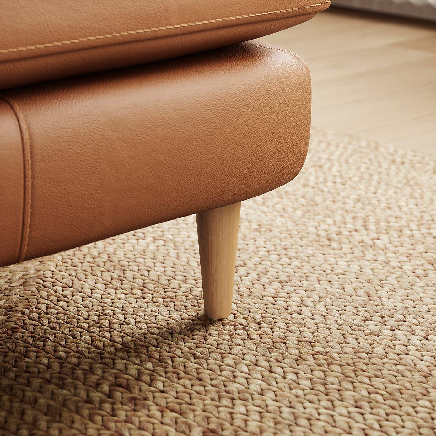 Sven Classic Leather Large Corner Chaise Sofa