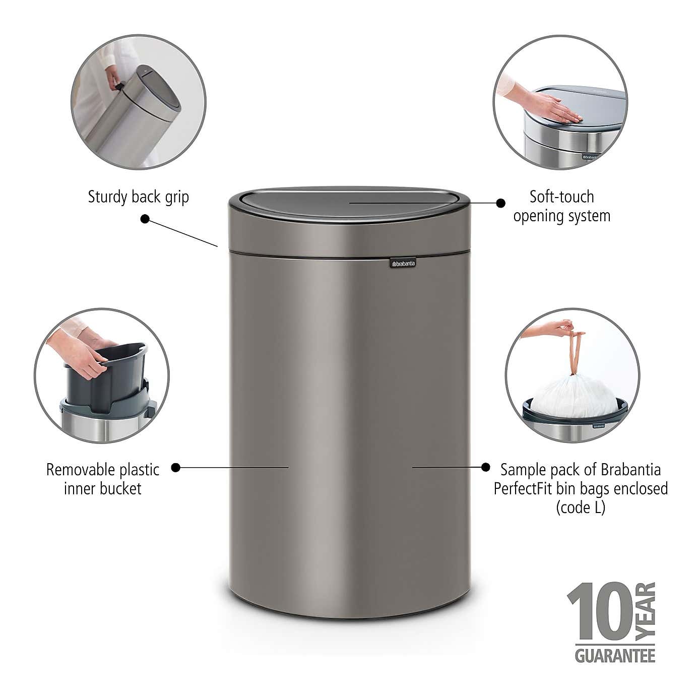 Brabantia 40L Touch New Bin