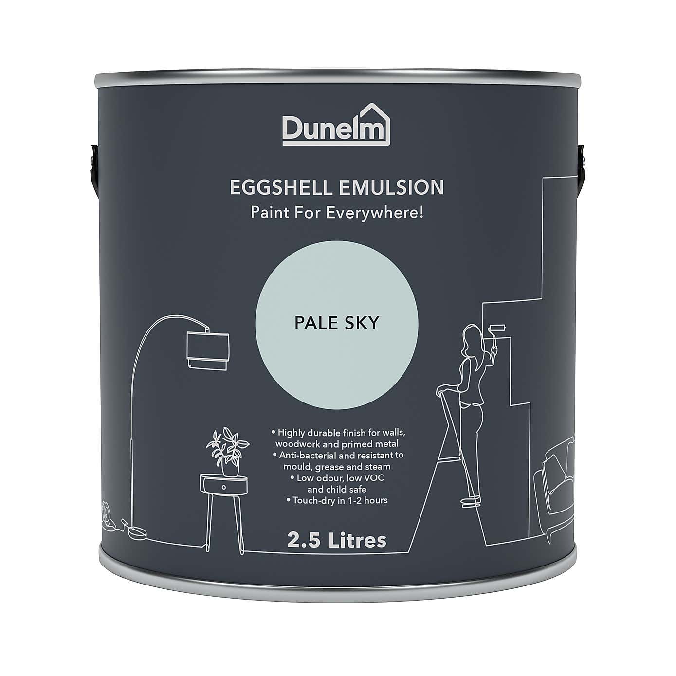 Dunelm Pale Sky Eggshell Emulsion Paint