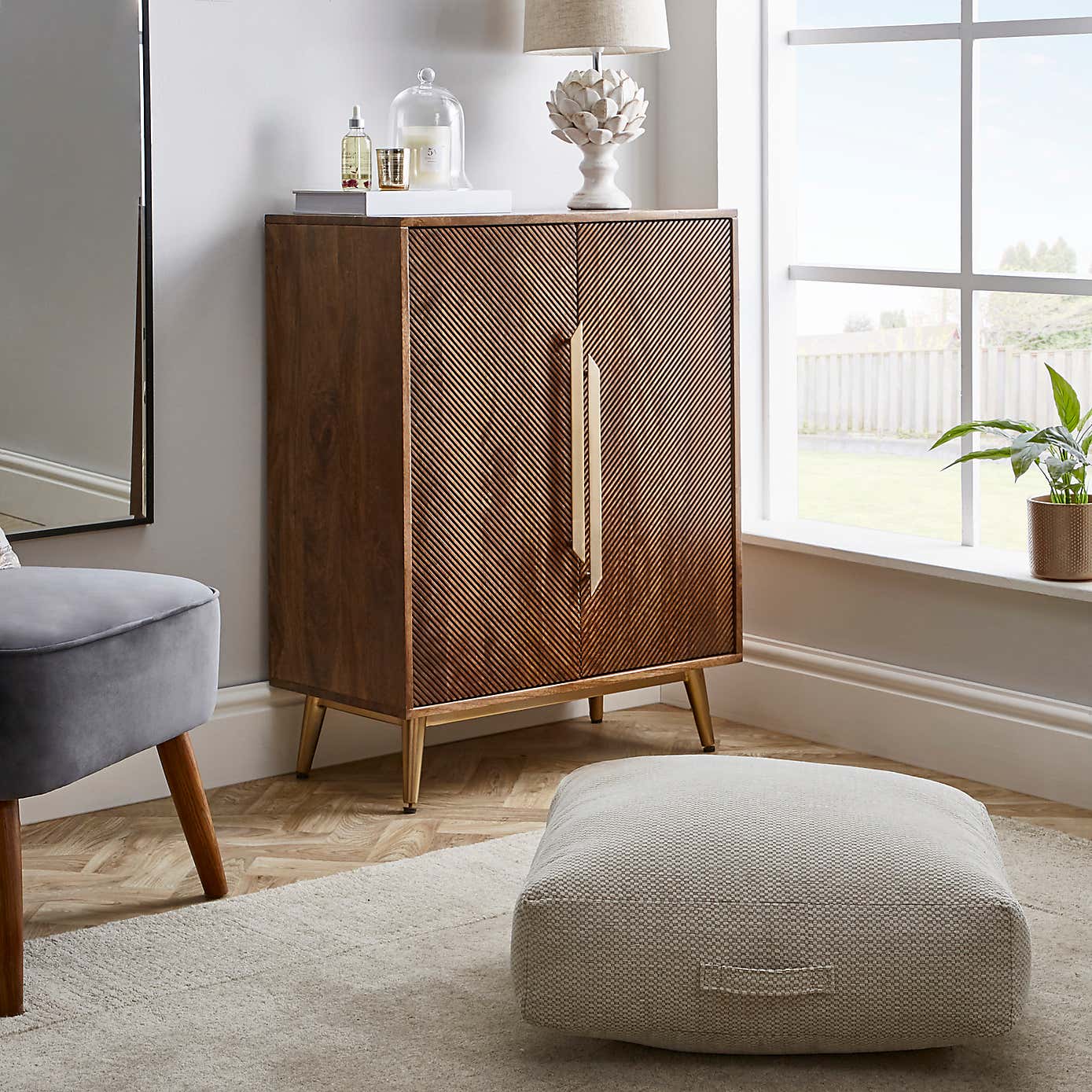 Chenille Natural Slub Floor Cushion