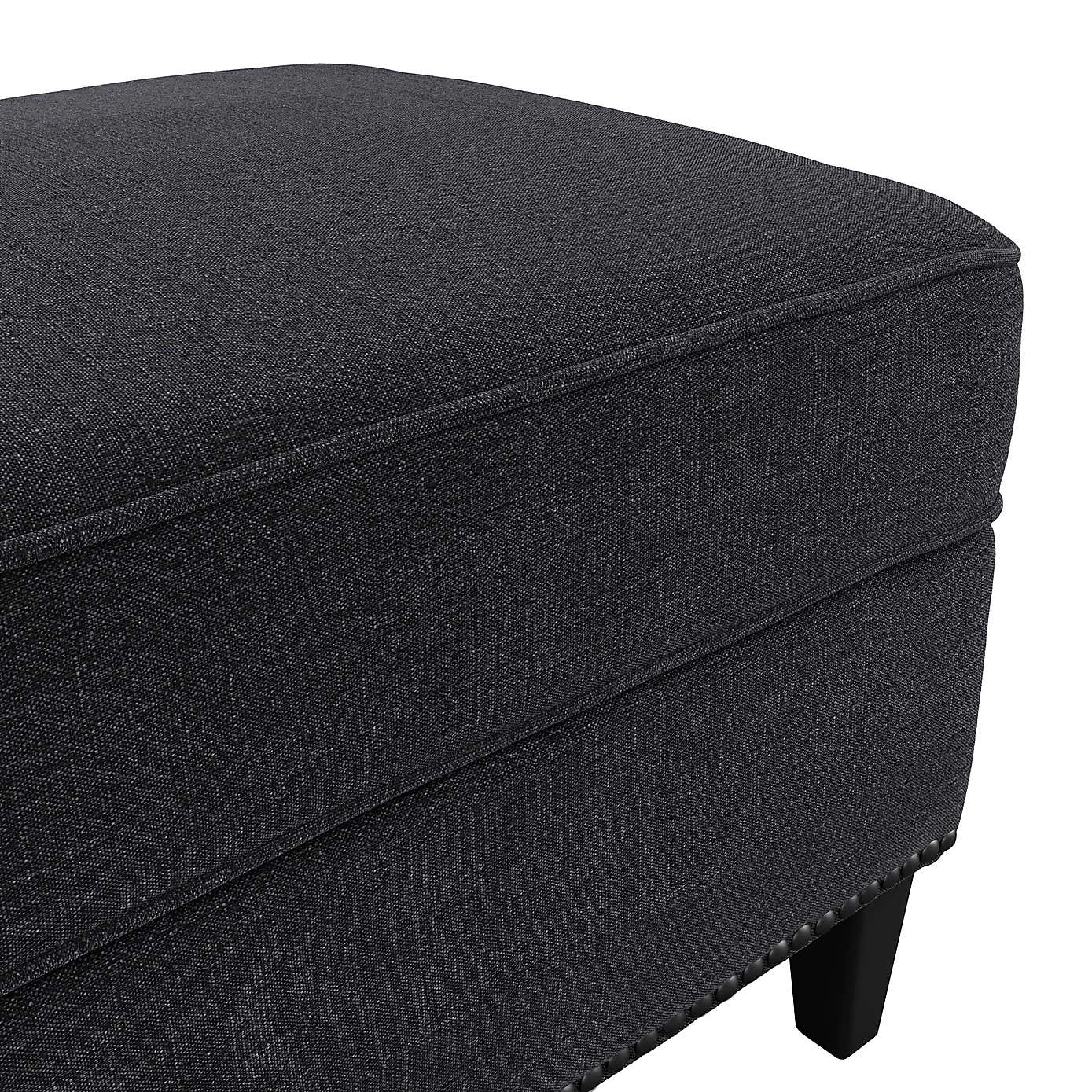 Atticus Linen Blend Footstool