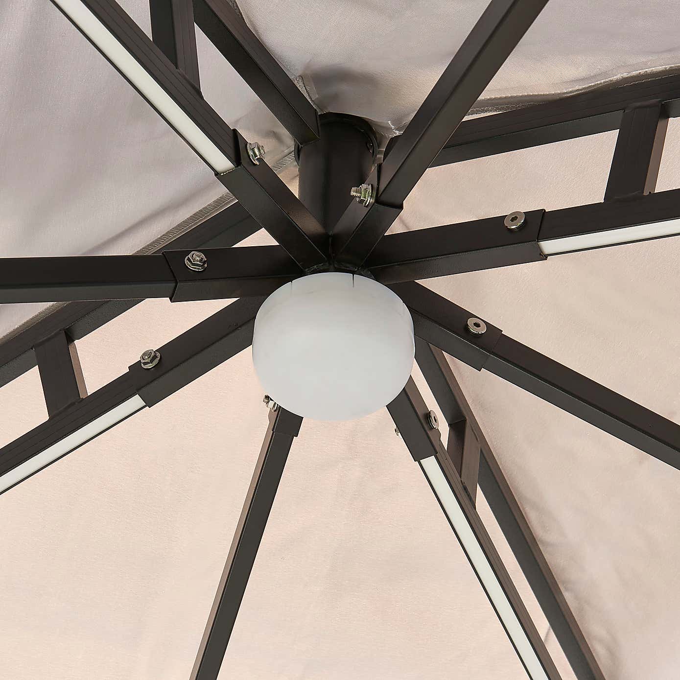 Luxury 3m x 3m Gazebo with LED Light