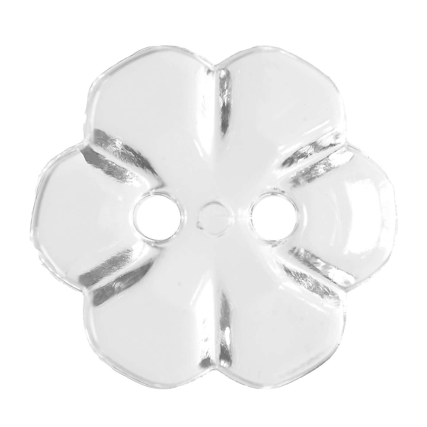 Flower Shaped Buttons 17.5mm Pack of 4