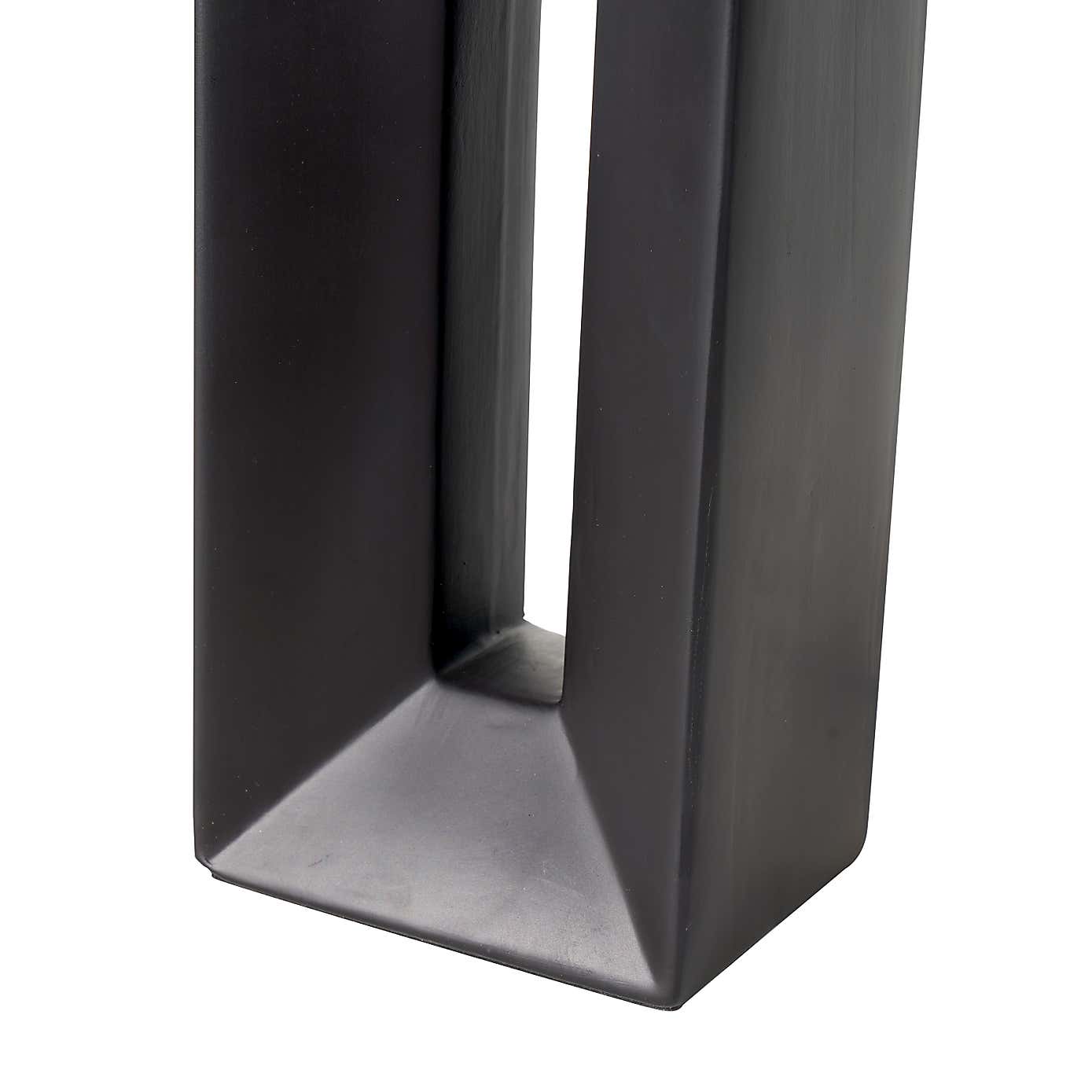 Block Tall Black Ceramic Table Lamp