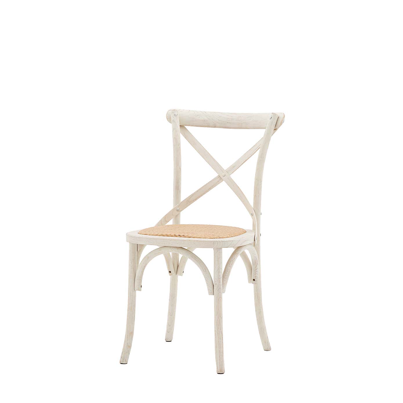 Cannock Set of 2 Dining Chairs, Oak & Rattan