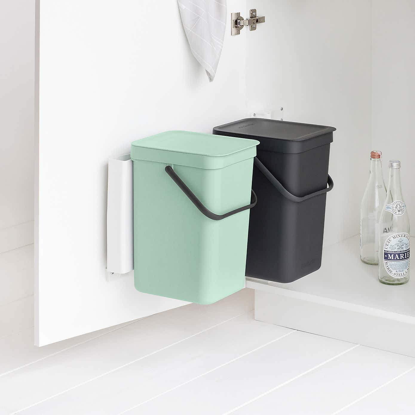 Brabantia Sort and Go Built in Bin 2 x 12L Jade Green Grey