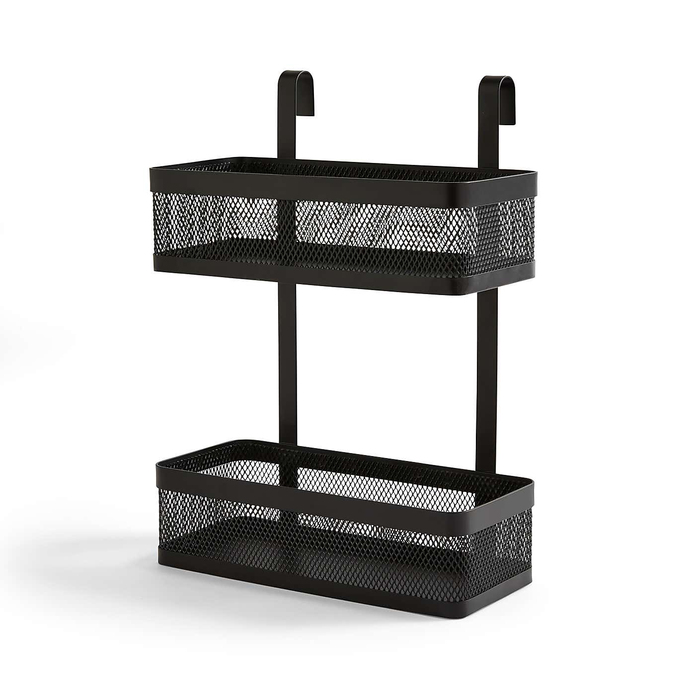 Matte Black Hanging Spice Rack