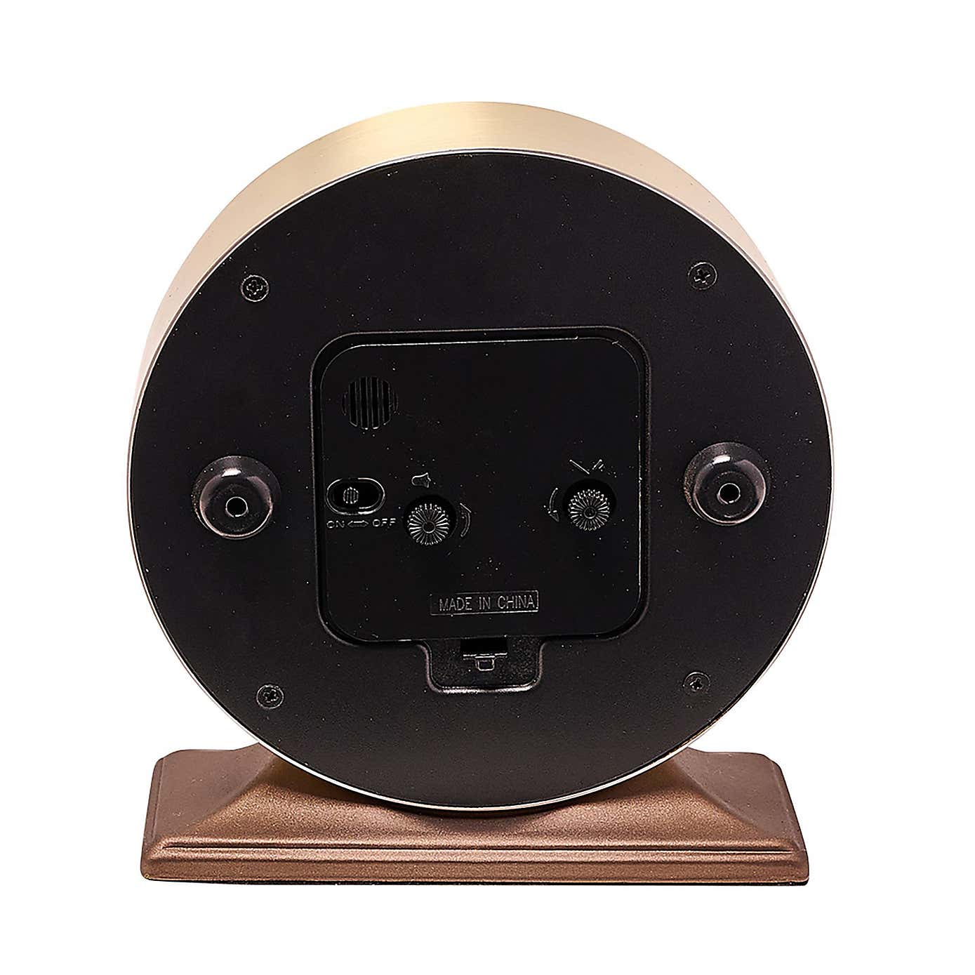 Widdop Black & Gold Mantel Alarm Clock