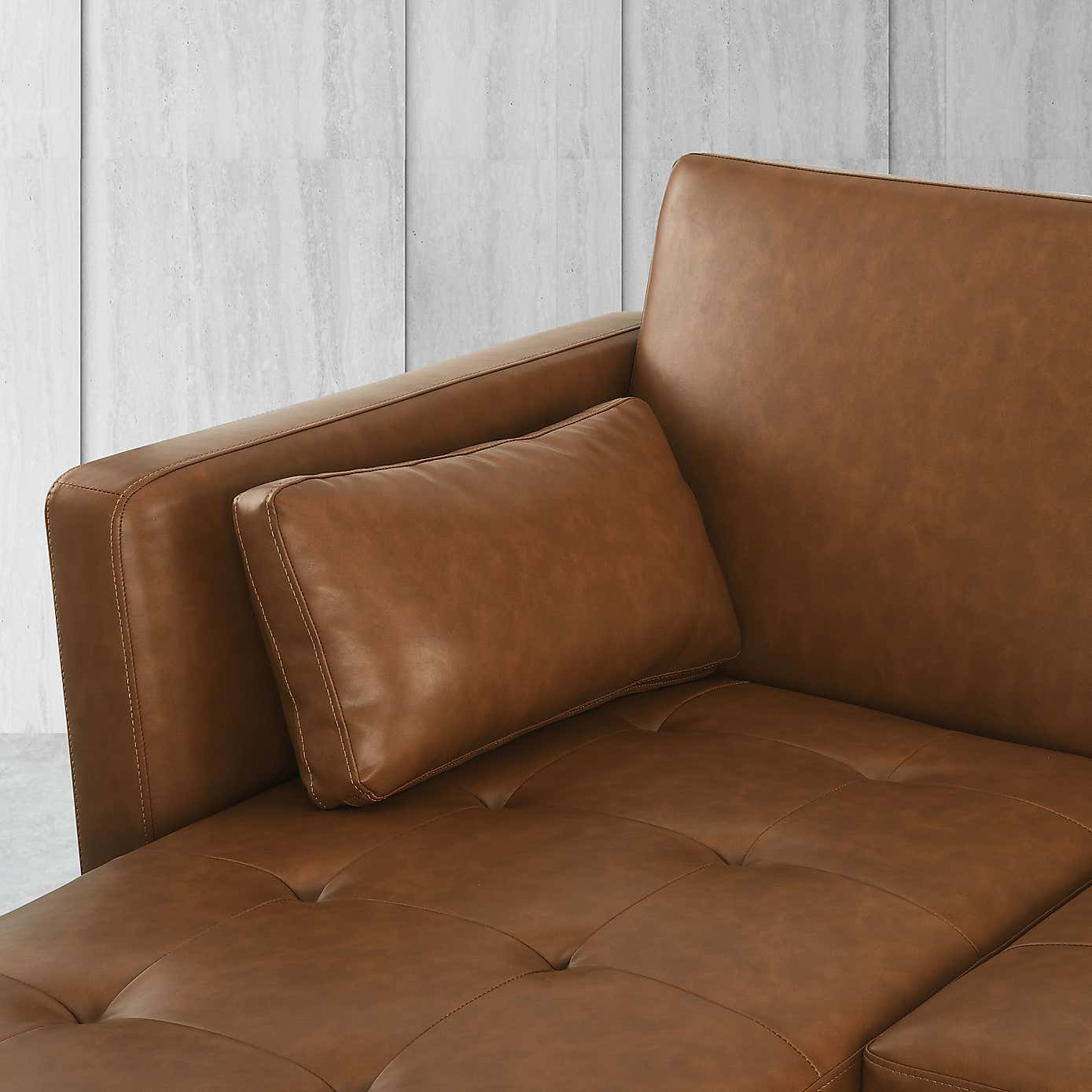 Selma Faux Leather Corner Double Sofa Bed