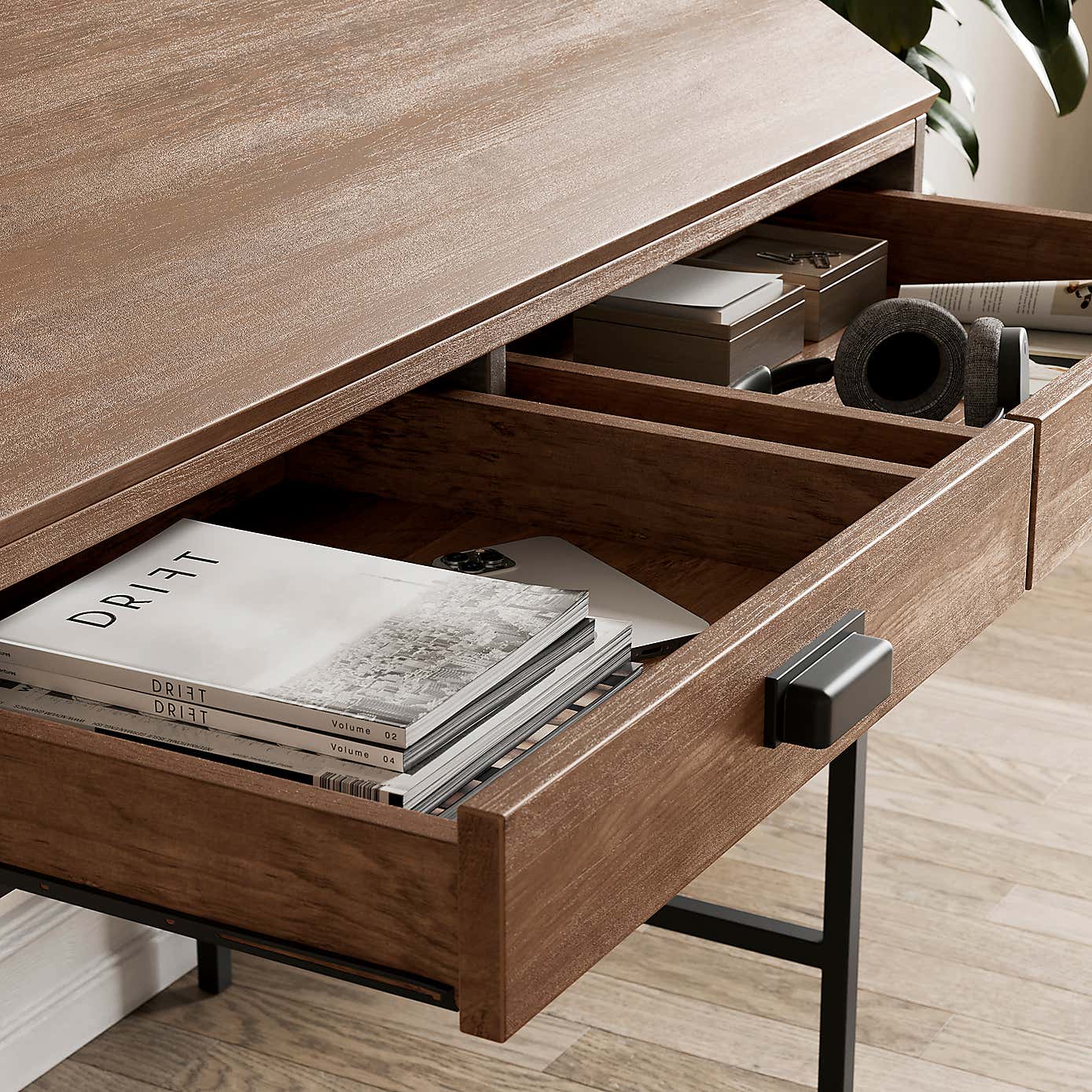 Fulton Draftsman Desk, Pine Effect