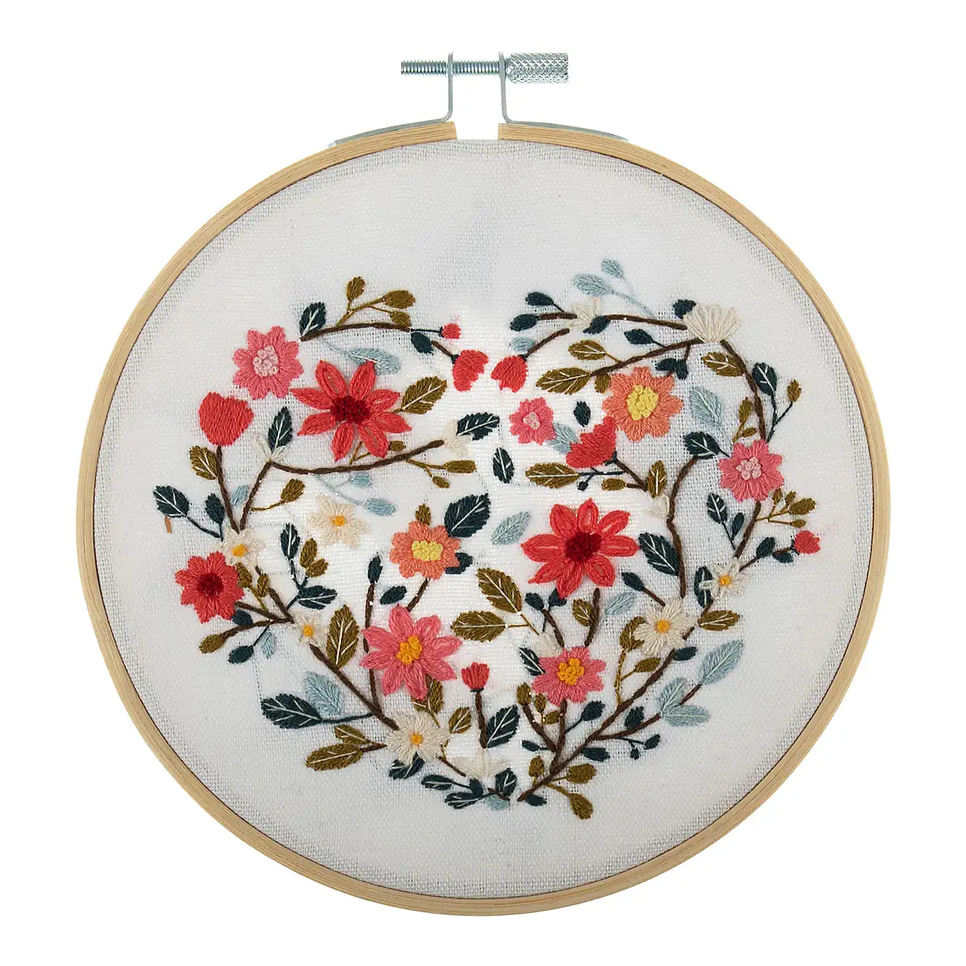 Embroidery Kit Floral Heart