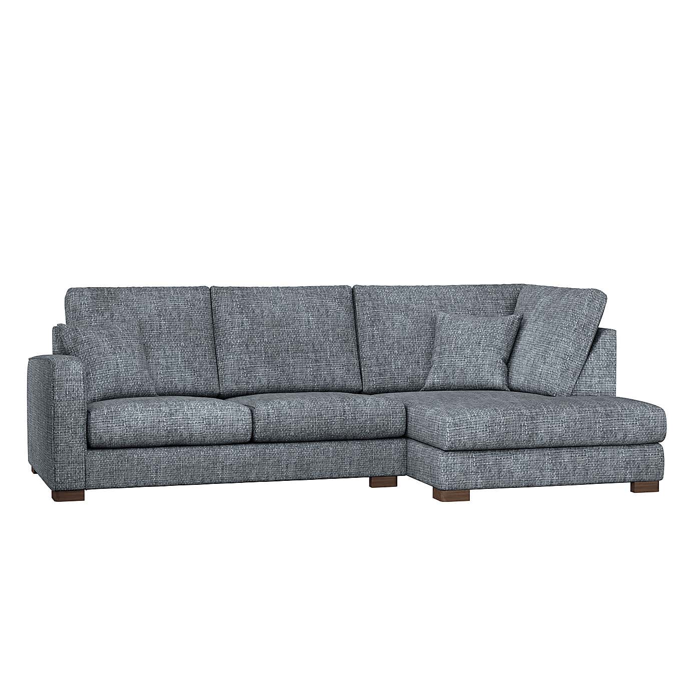 Carson Chunky Chenille Right Hand Corner Sofa