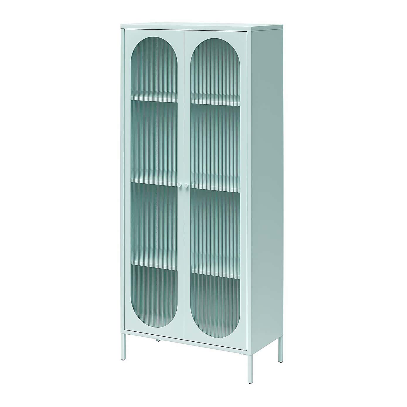 Luna Tall Fluted Sideboard, Glass