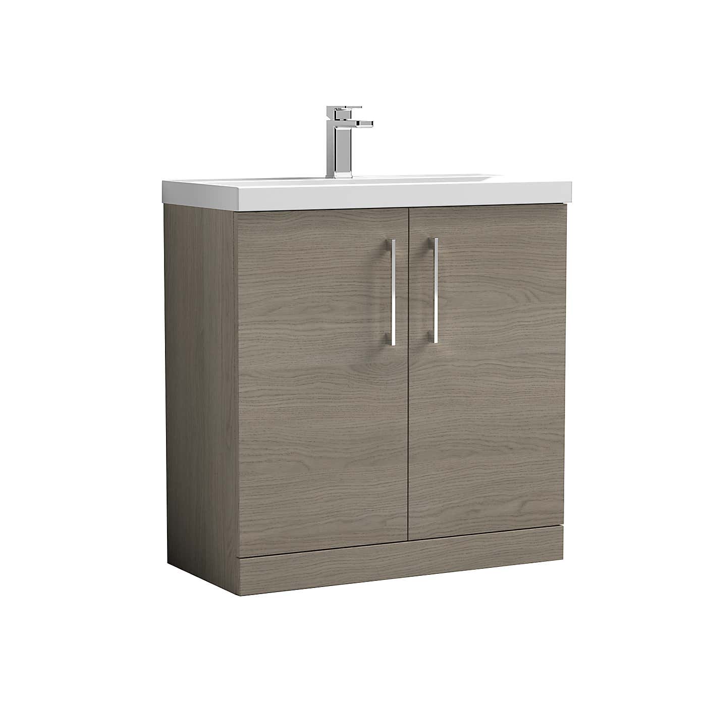 Arno Floor Standing 2 Door Vanity Unit with Basin