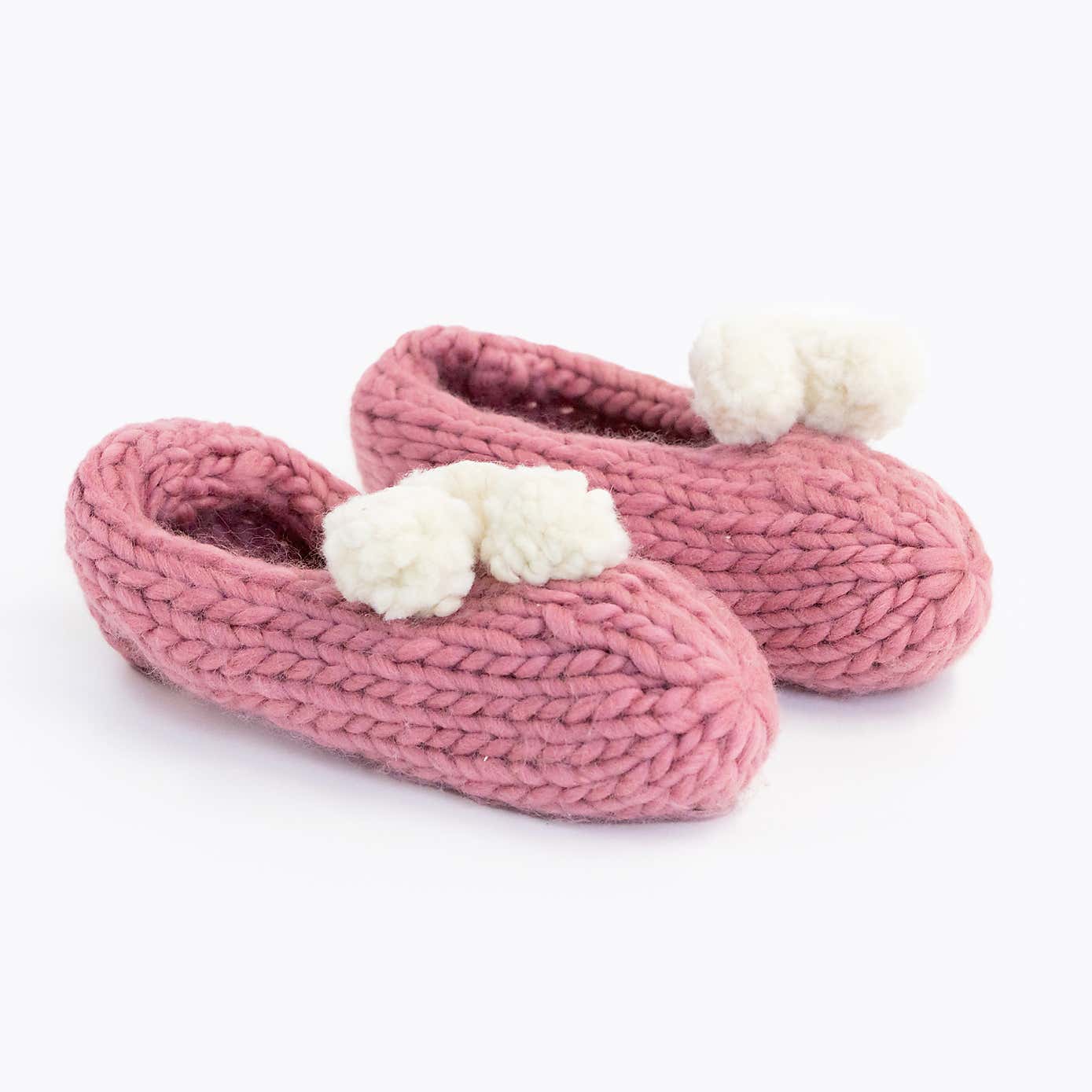 Lola Pom Slippers Knitting Kit