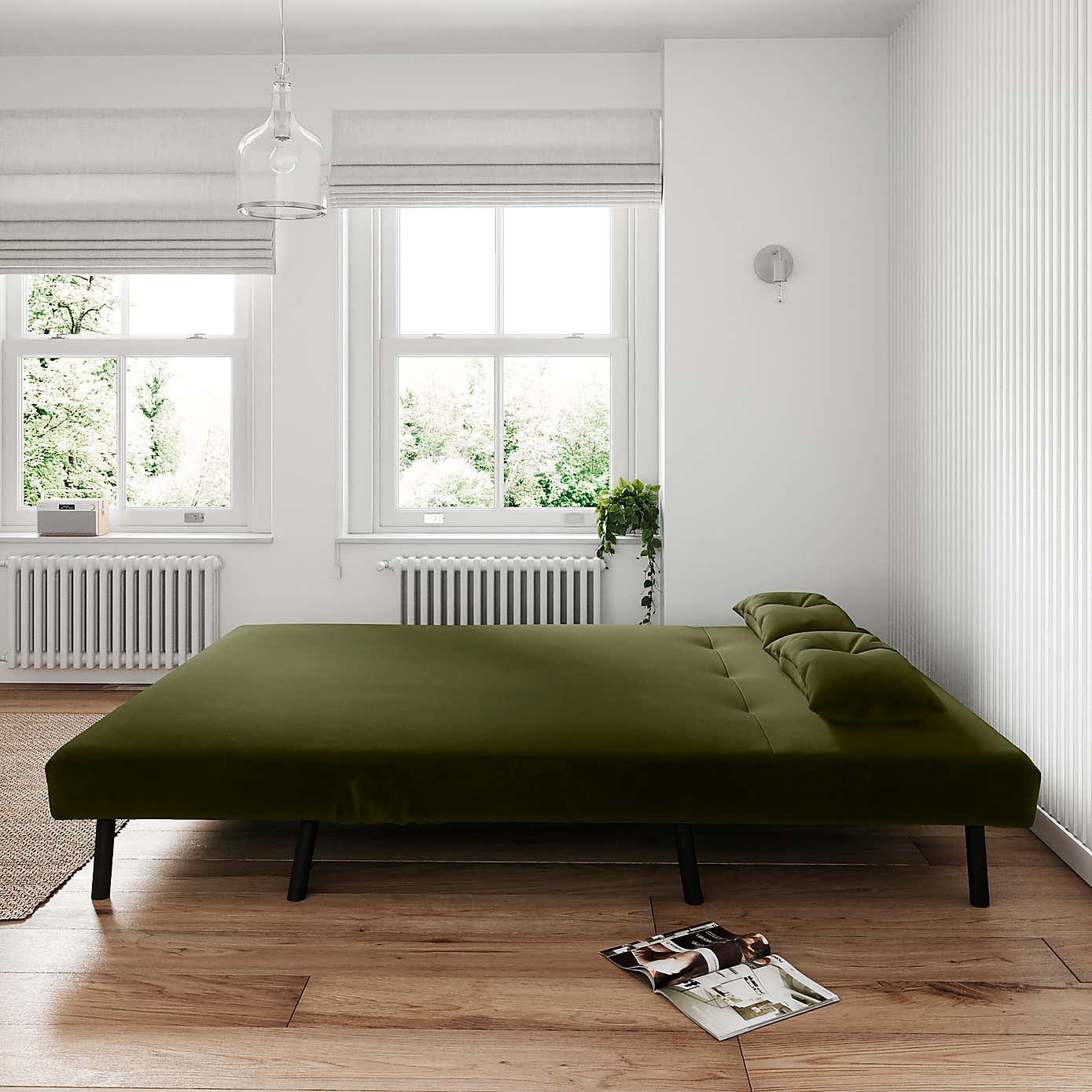 Phoebe Velvet Double Sofa Bed