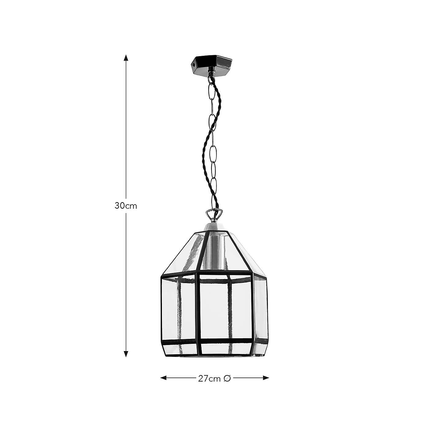 Industrial Painted Glass Pendant Light
