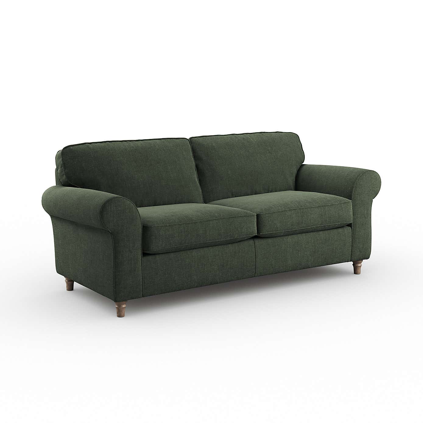 Flori 3 Seater Sofa, Tonal Plush Chenille