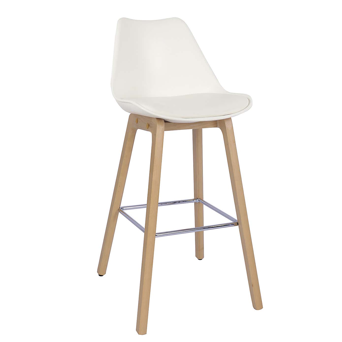 Erik Bar Stool with White Back