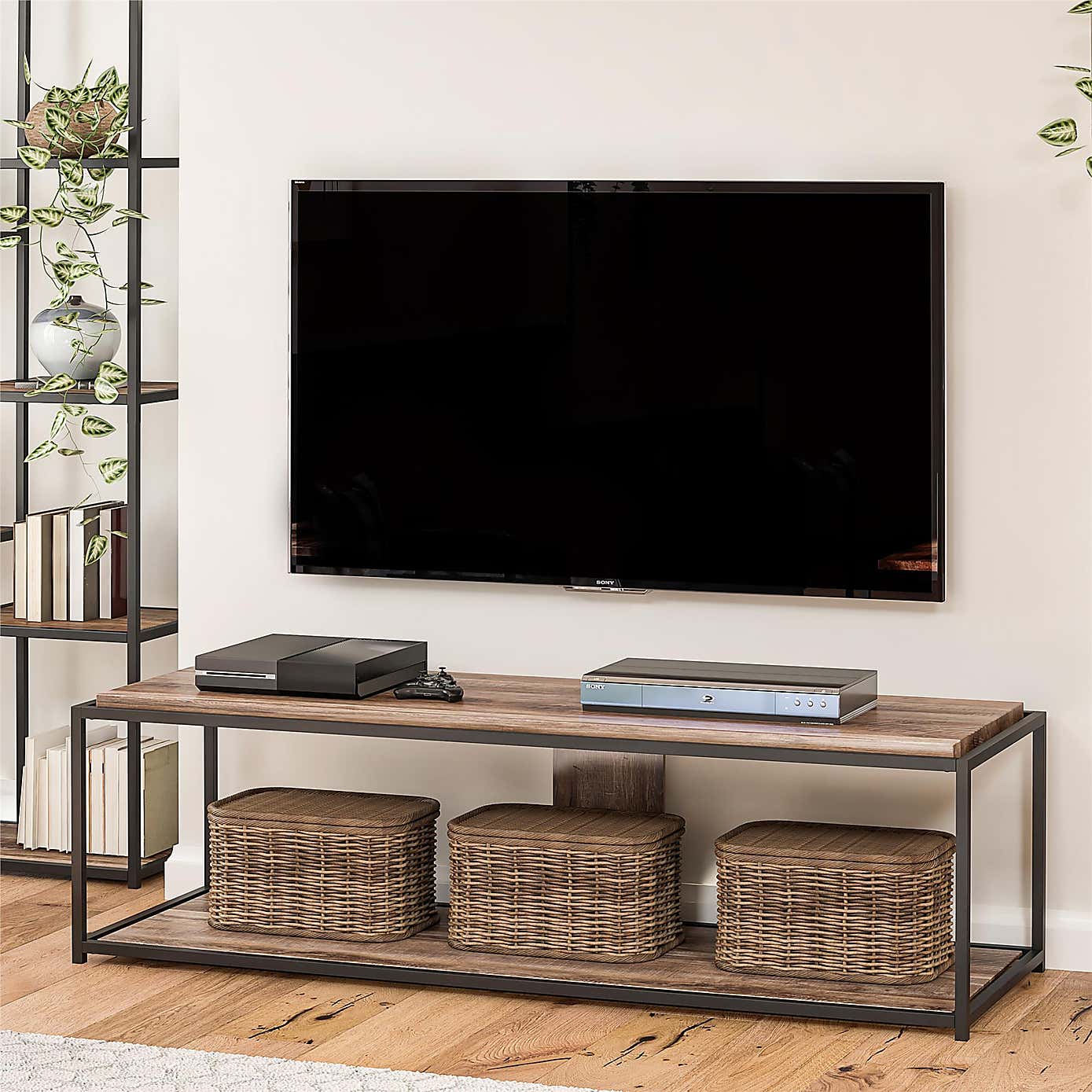 Quincy TV Unit, Weathered Oak for TVs up to 67"