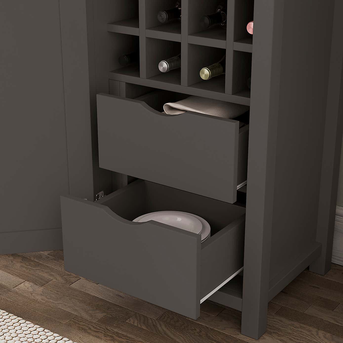 Olney Single Kitchen Larder Unit, Stone