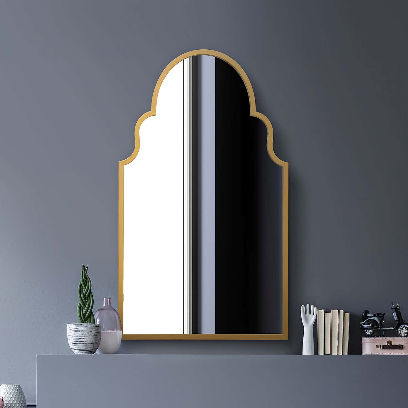 Arcus Crown Arched Indoor Outdoor Wall Mirror