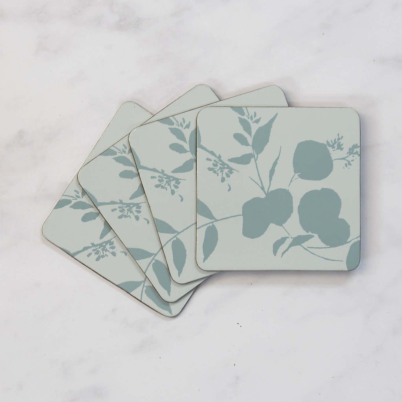 Set of 4 Eucalyptus Cork Back Coasters