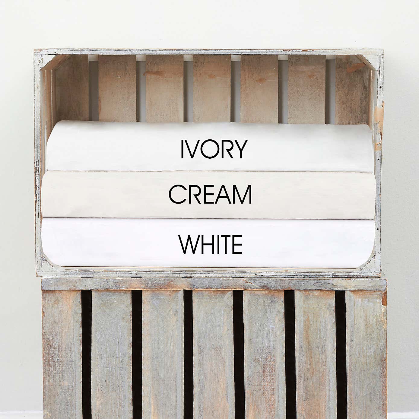 Non Iron Plain Dye White Fitted Valance