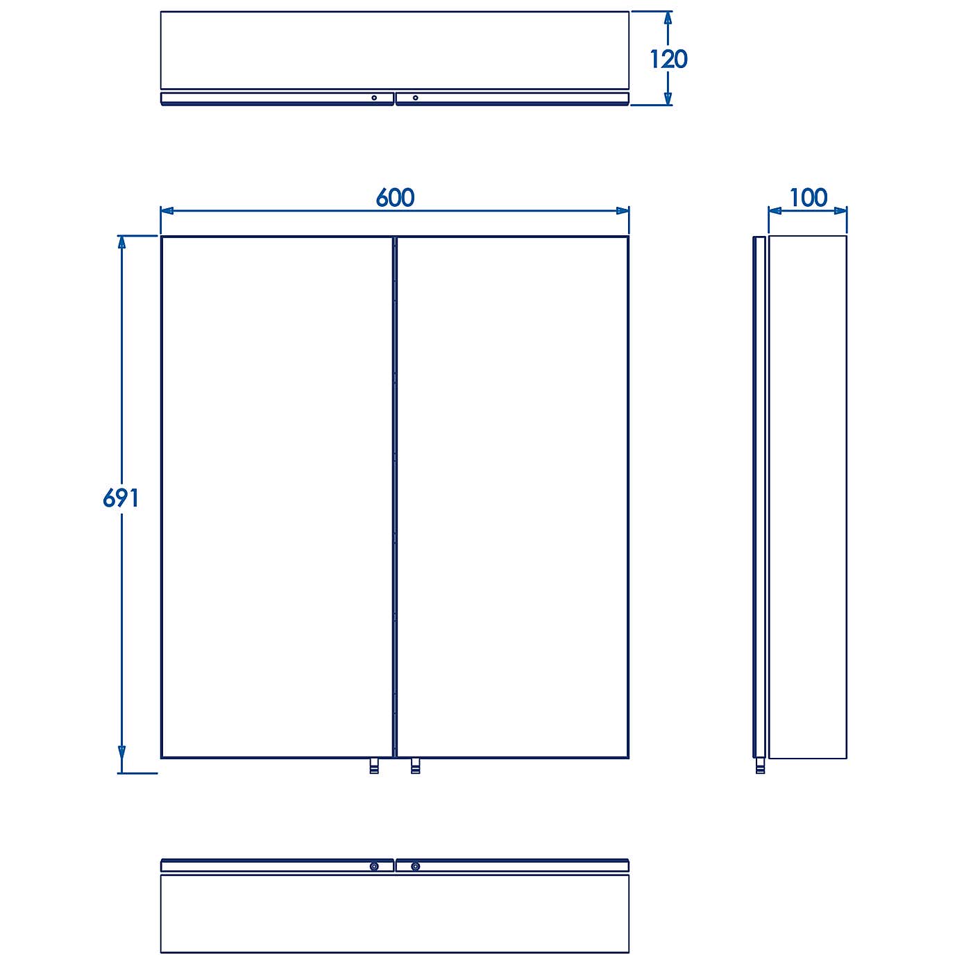 Dawley Steel Double Door Cabinet, Matt Black