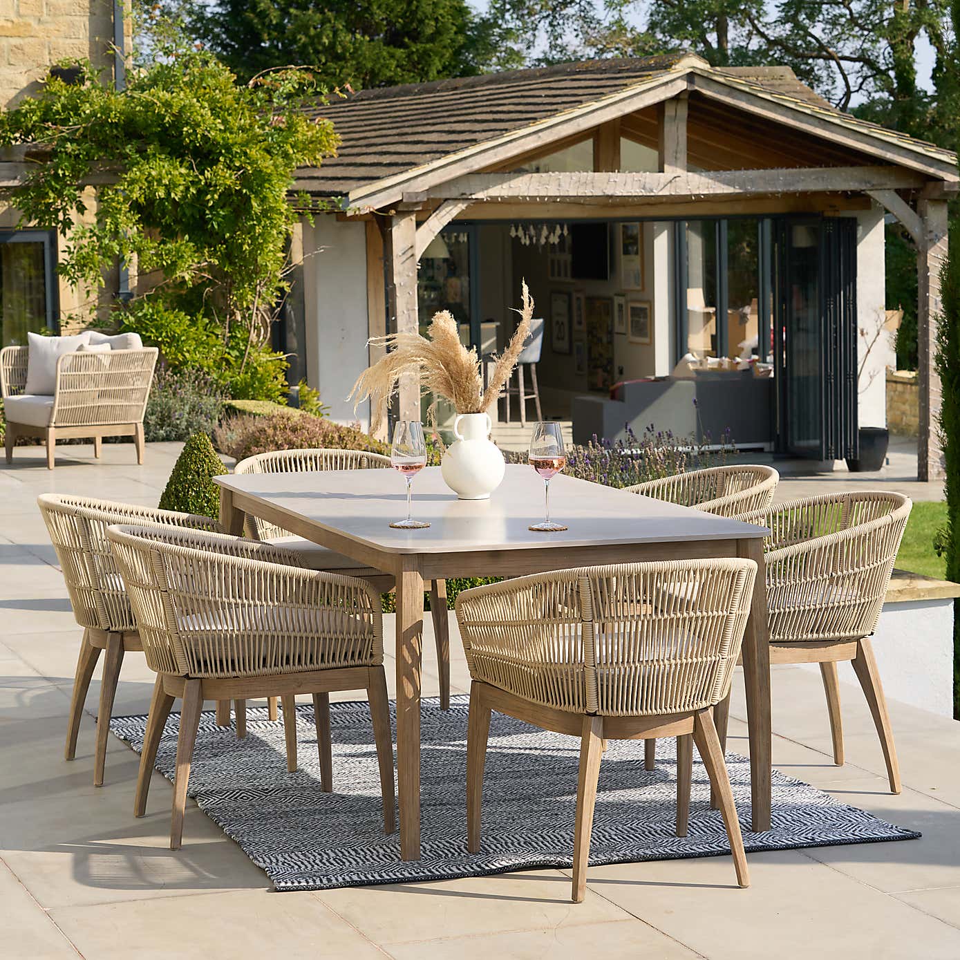 Pacific Lifestyle Moeven Outdoor 6 Seater Dining Set