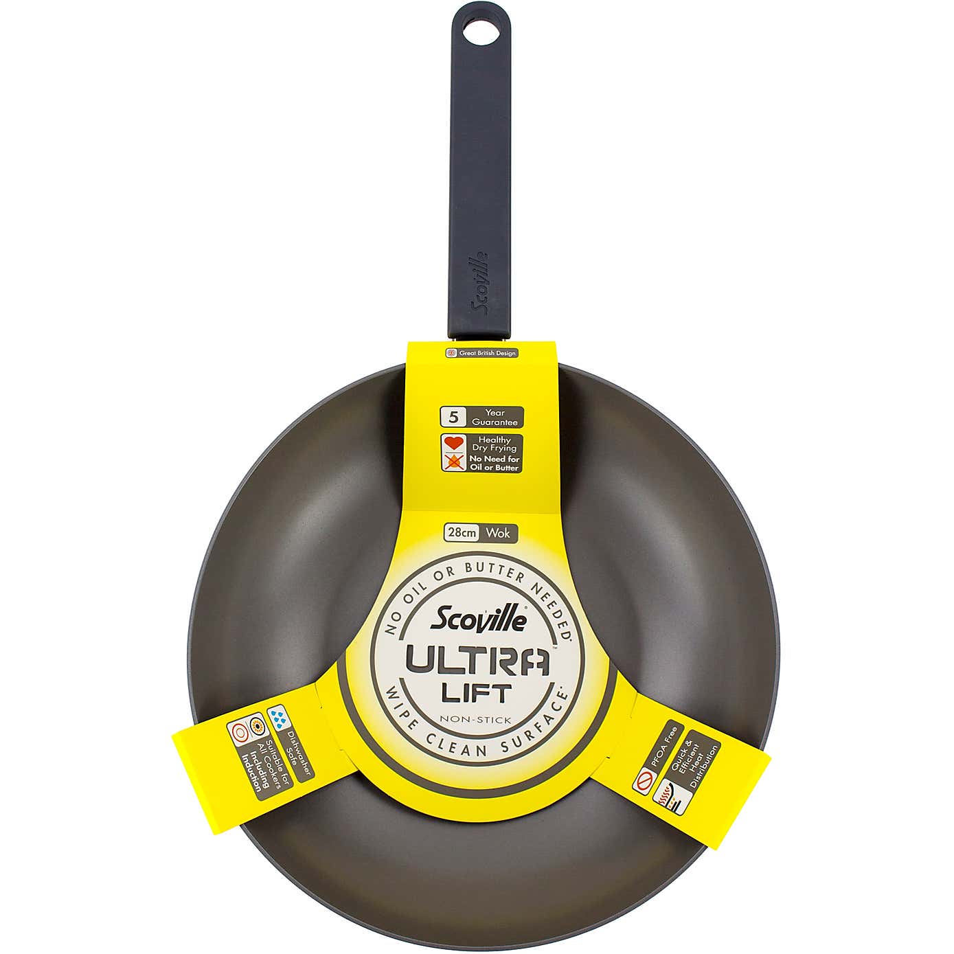 Scoville Ultra Lift Non-stick Aluminum Wok, 28cm