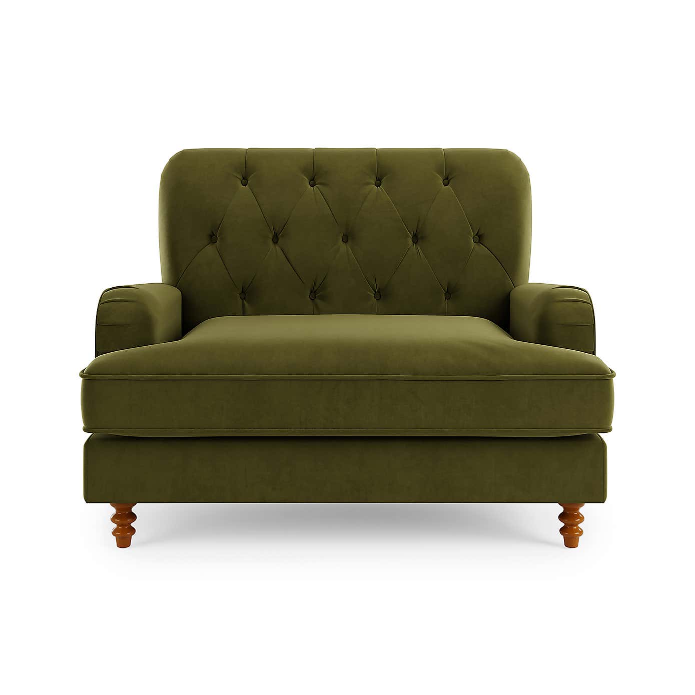 Beatrice Buttoned Velvet Snuggle Chair