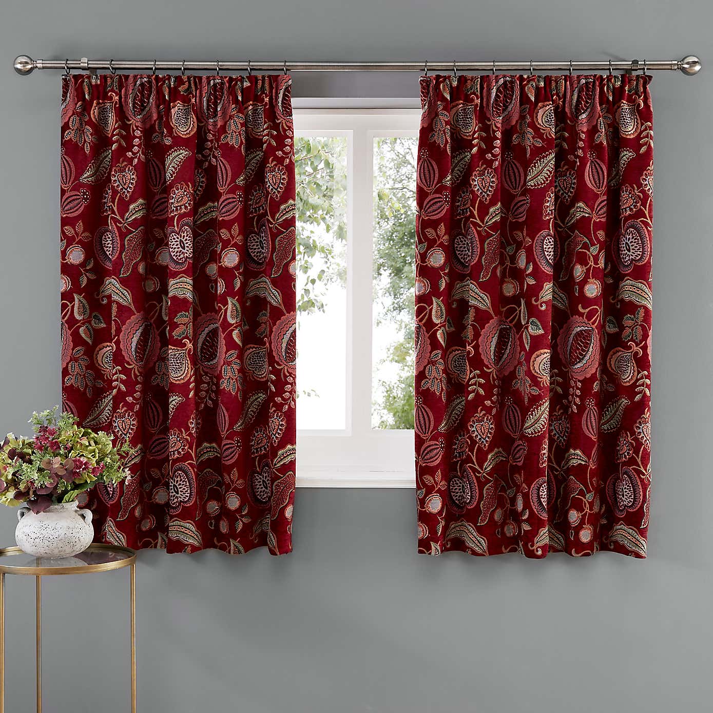 Edina Chenille Pencil Pleat Curtains