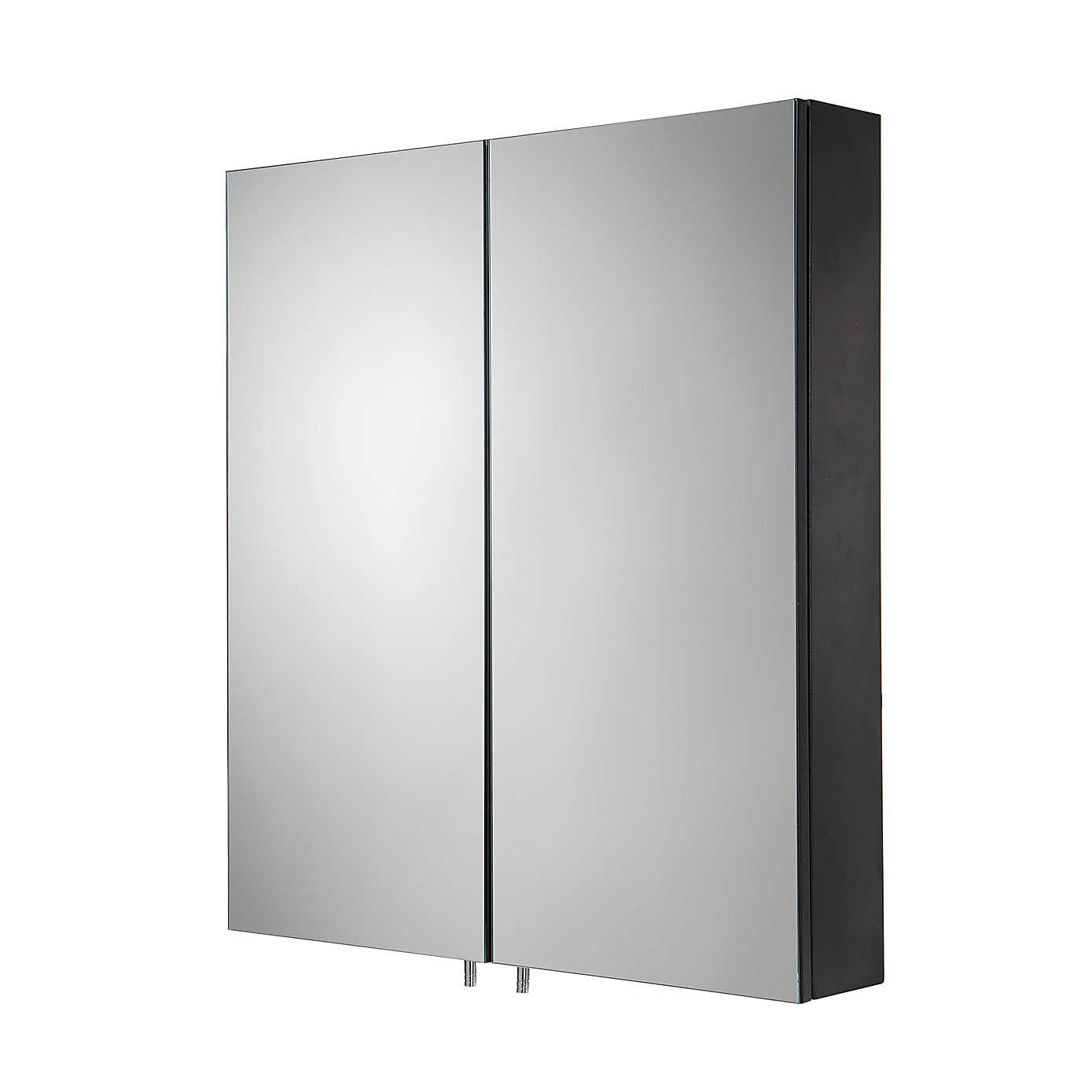 Dawley Steel Double Door Cabinet, Matt Black