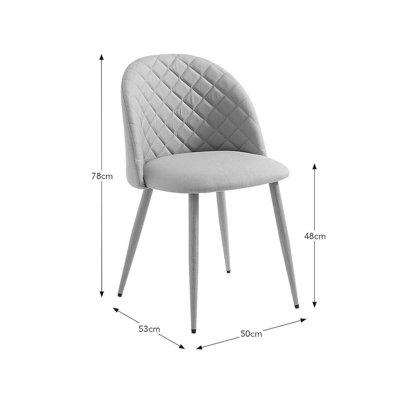 Astrid Dining Chair, Flatweave Fabric