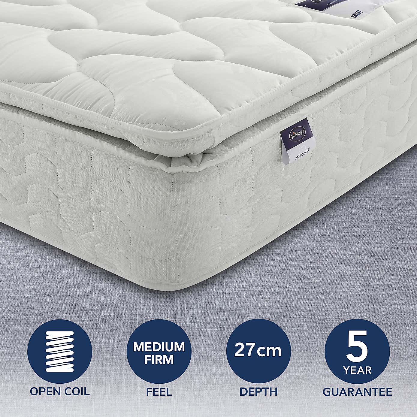 Silentnight Miracoil Pillowtop Mattress