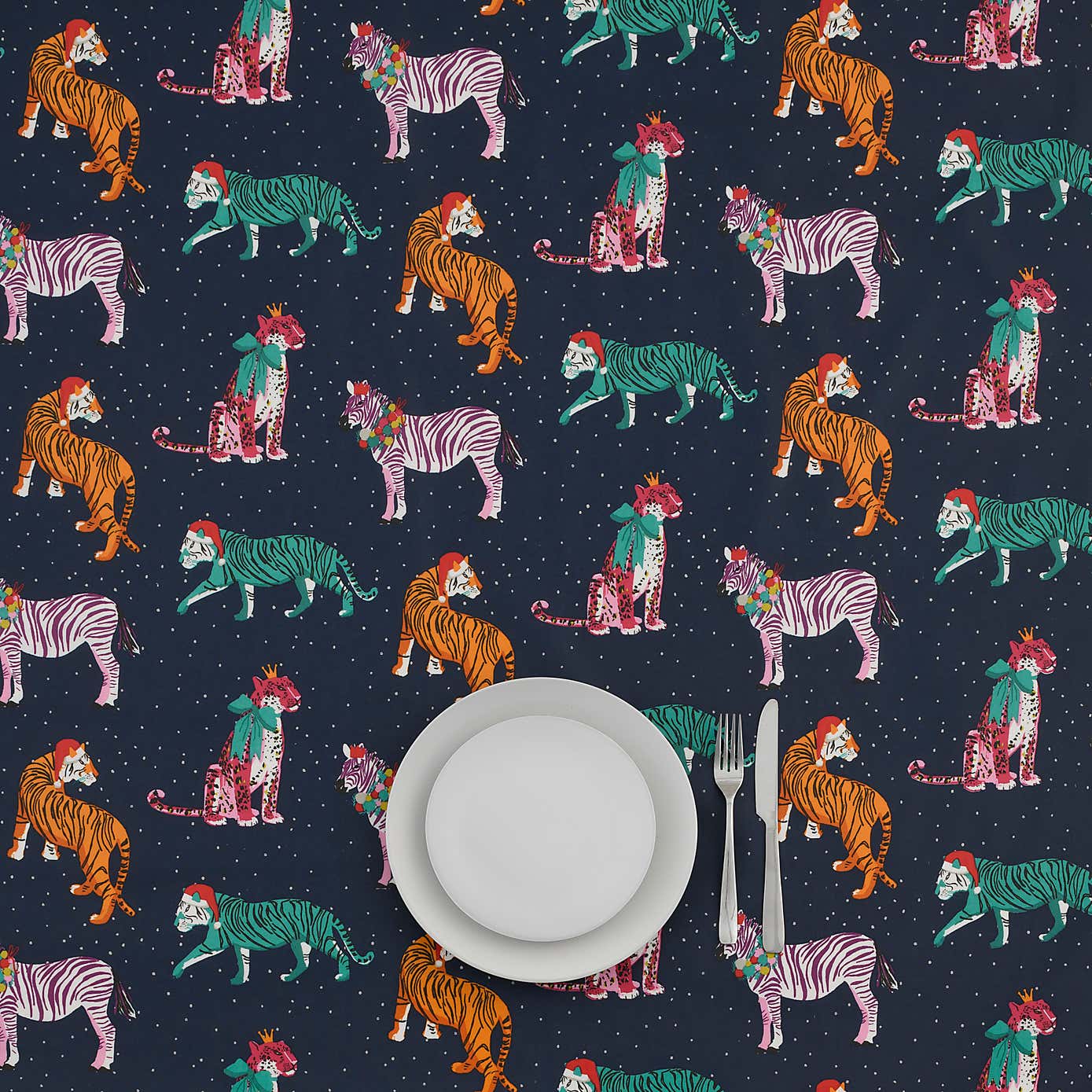 By The Metre Festive Jungle Oilcloth