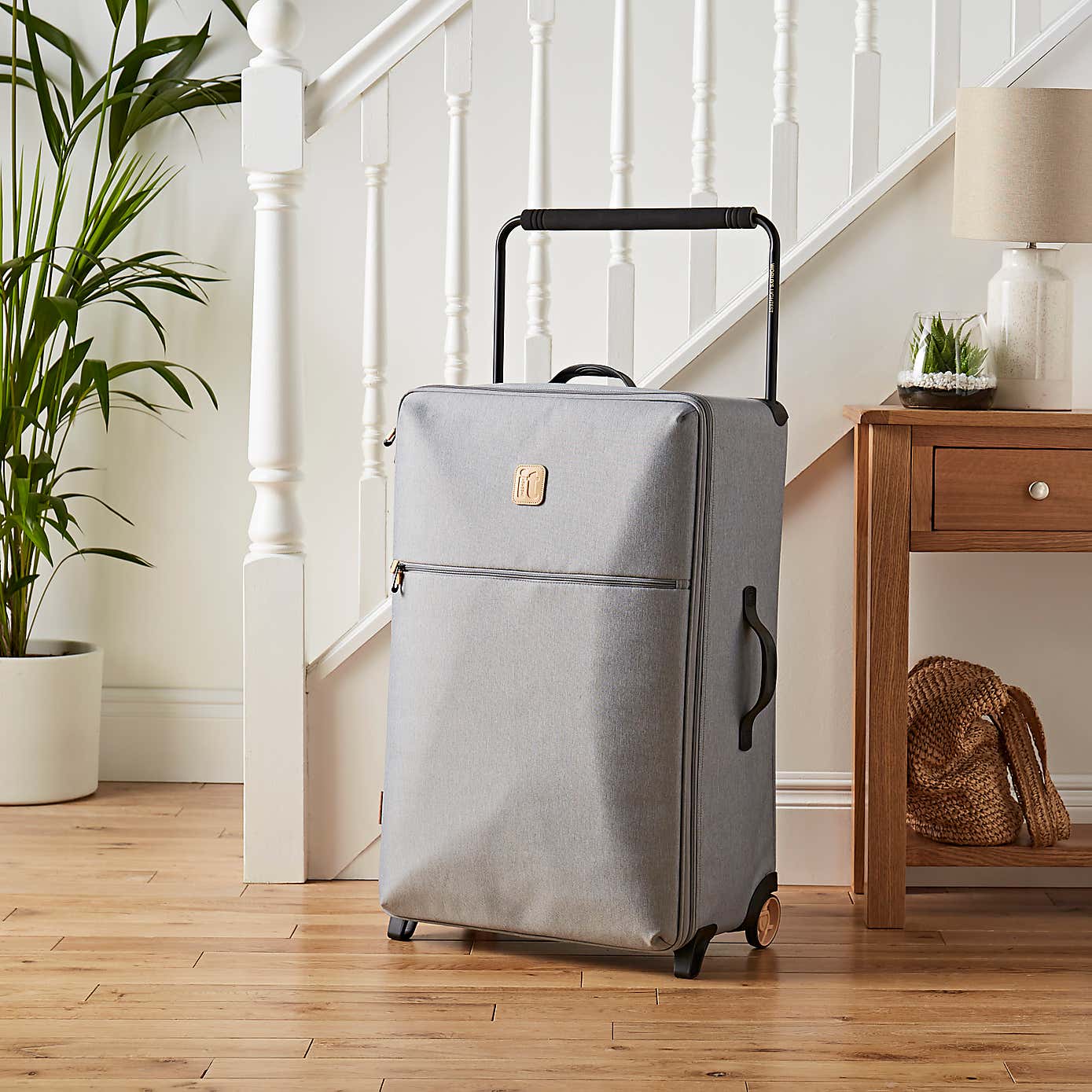 IT Luggage Worlds Lightest Grey Suitcase