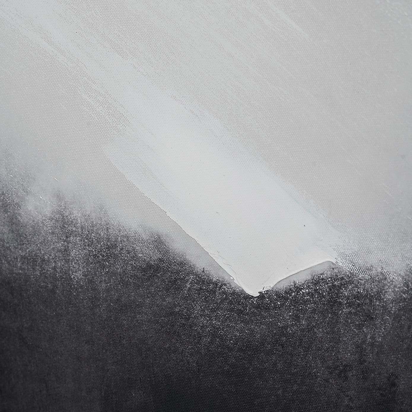 Monochrome Abstract Square Framed Canvas