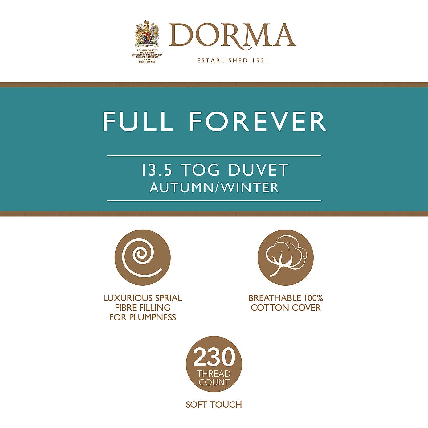 Dorma Full Forever 13.5 Tog Duvet