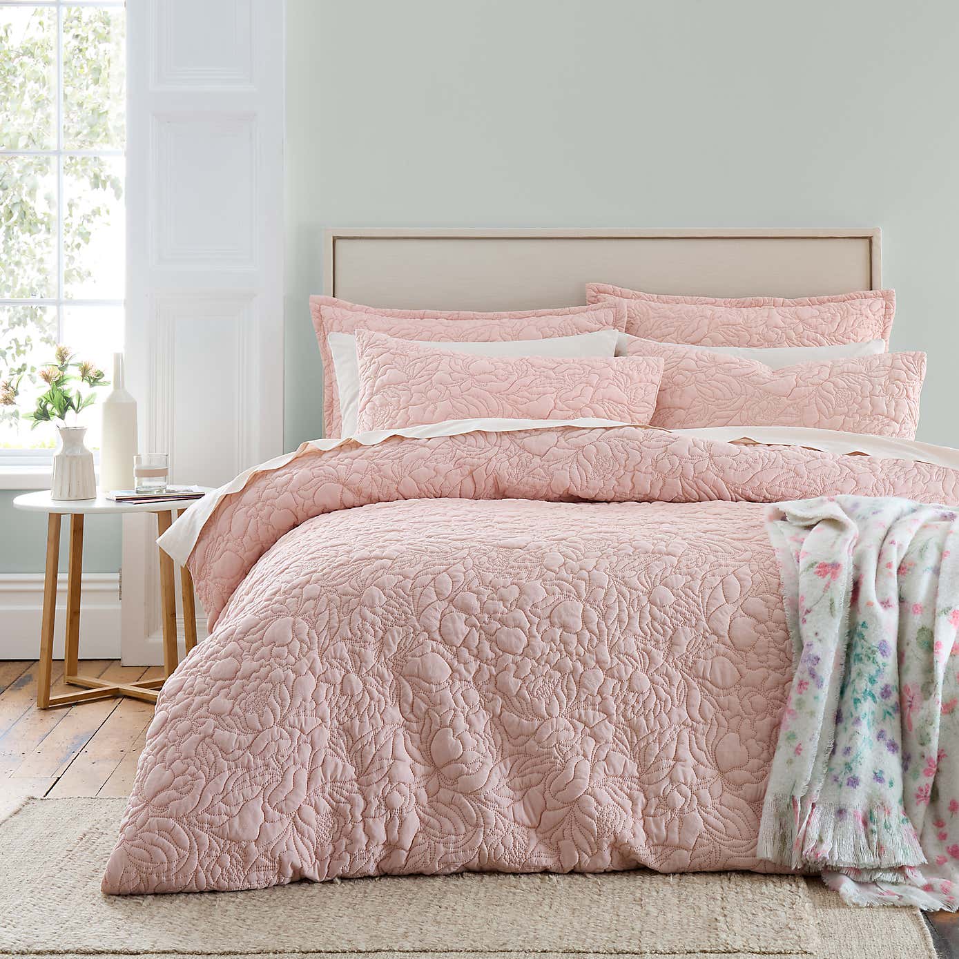 Watercoloured Floral Throw 130cm x 180cm