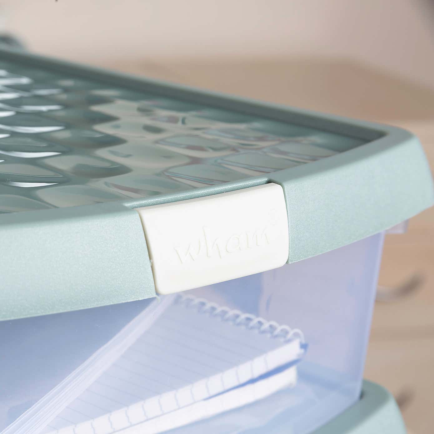 Wham Clip Pack of 4 Square Storage Boxes With Lids