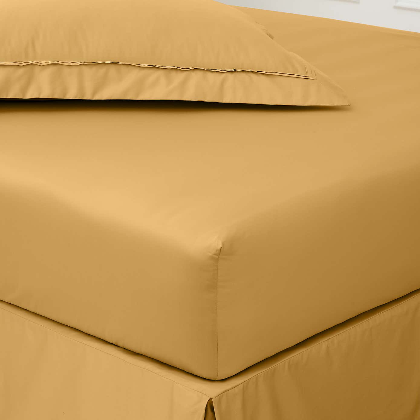 Dorma 500 Thread Count 100% Cotton Sateen Plain Fitted Sheet