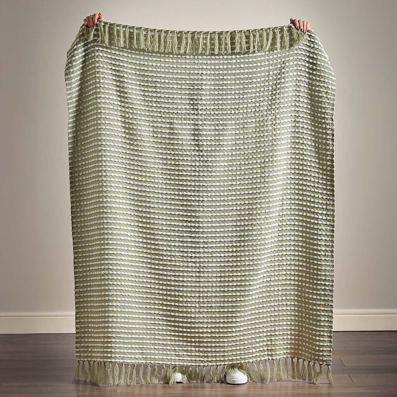 Catherine Lansfield Stab Stitch Throw 125cm x 150cm