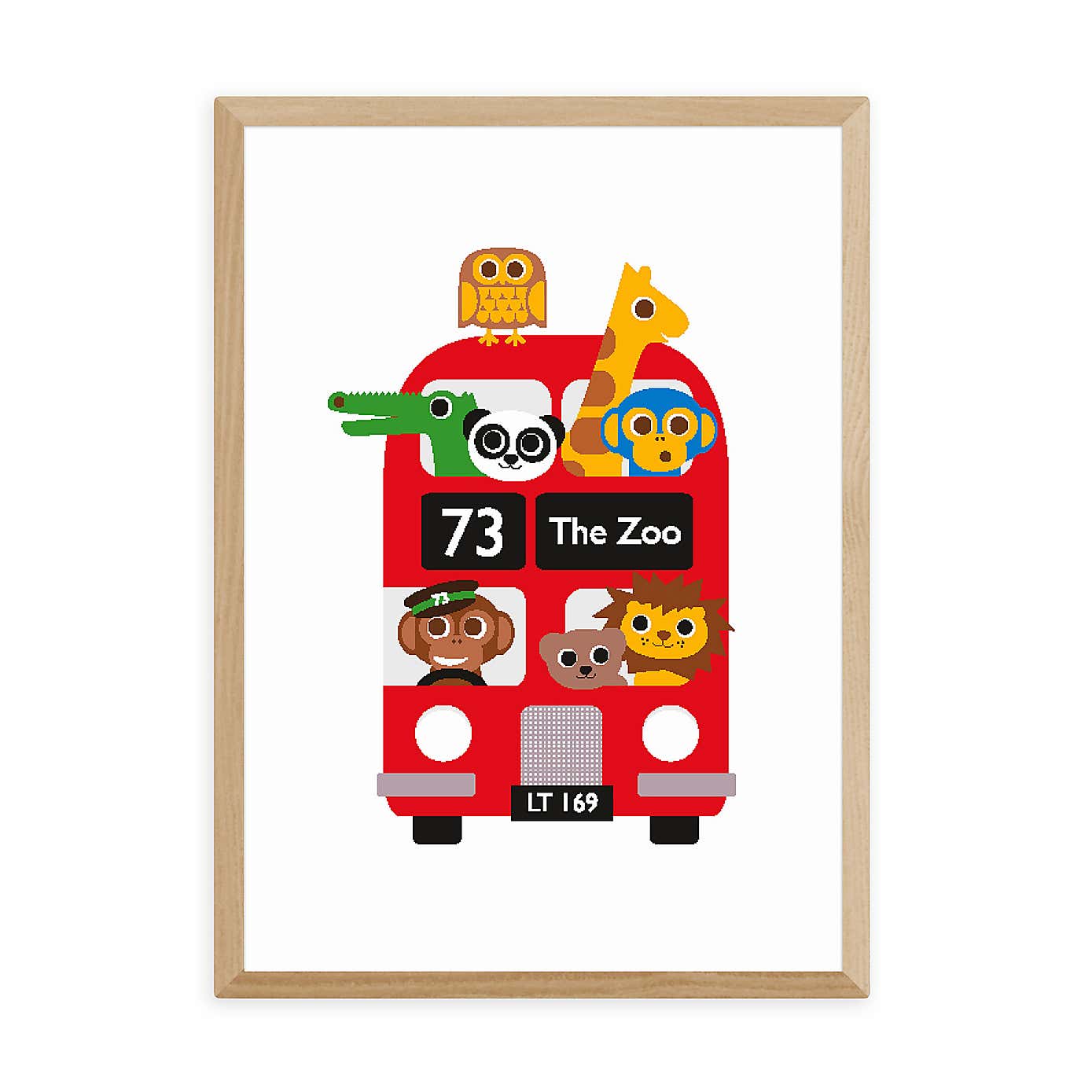 East End Prints Dicky Bird - London Bus Zoo Print